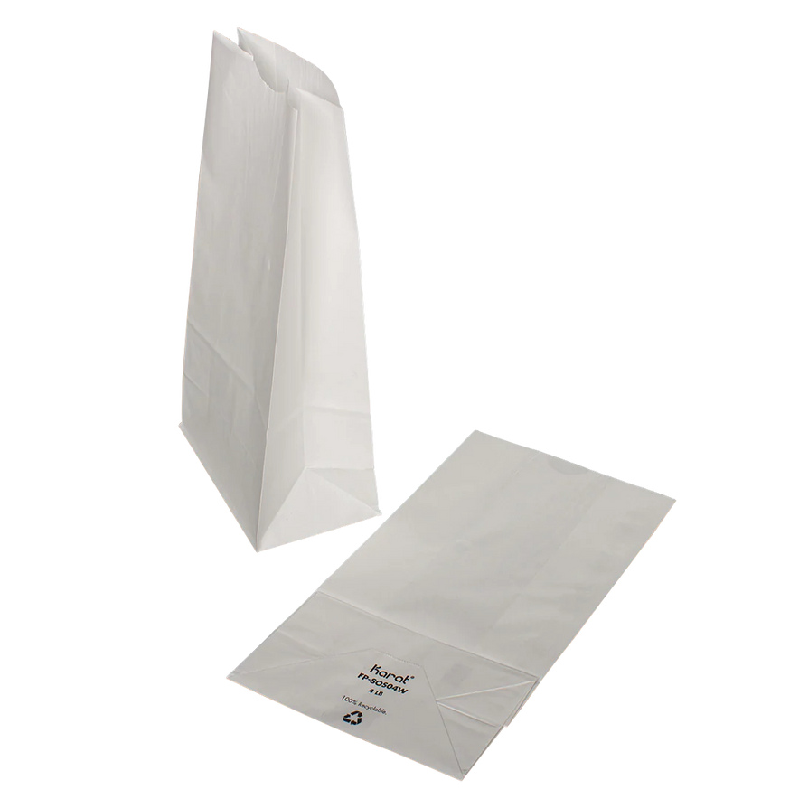 4 lb Paper Bag, White