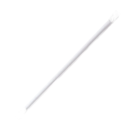 7.75" Jumbo Straws (5mm) Paper Wrapped, Black