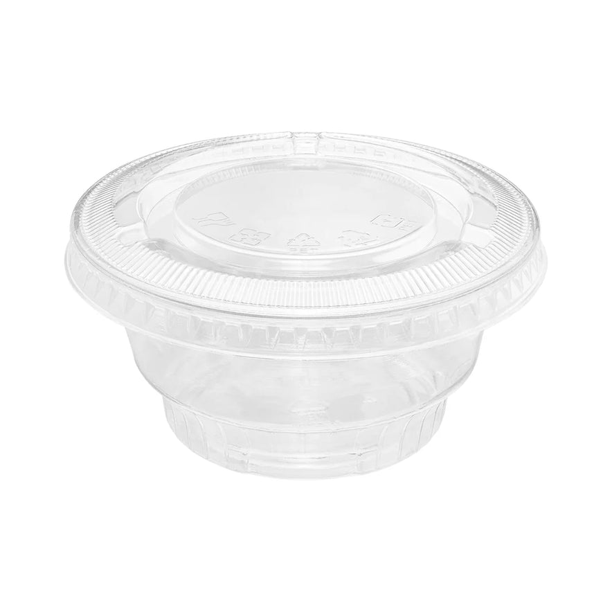 PET Plastic Flat Lids (92mm), No Hole