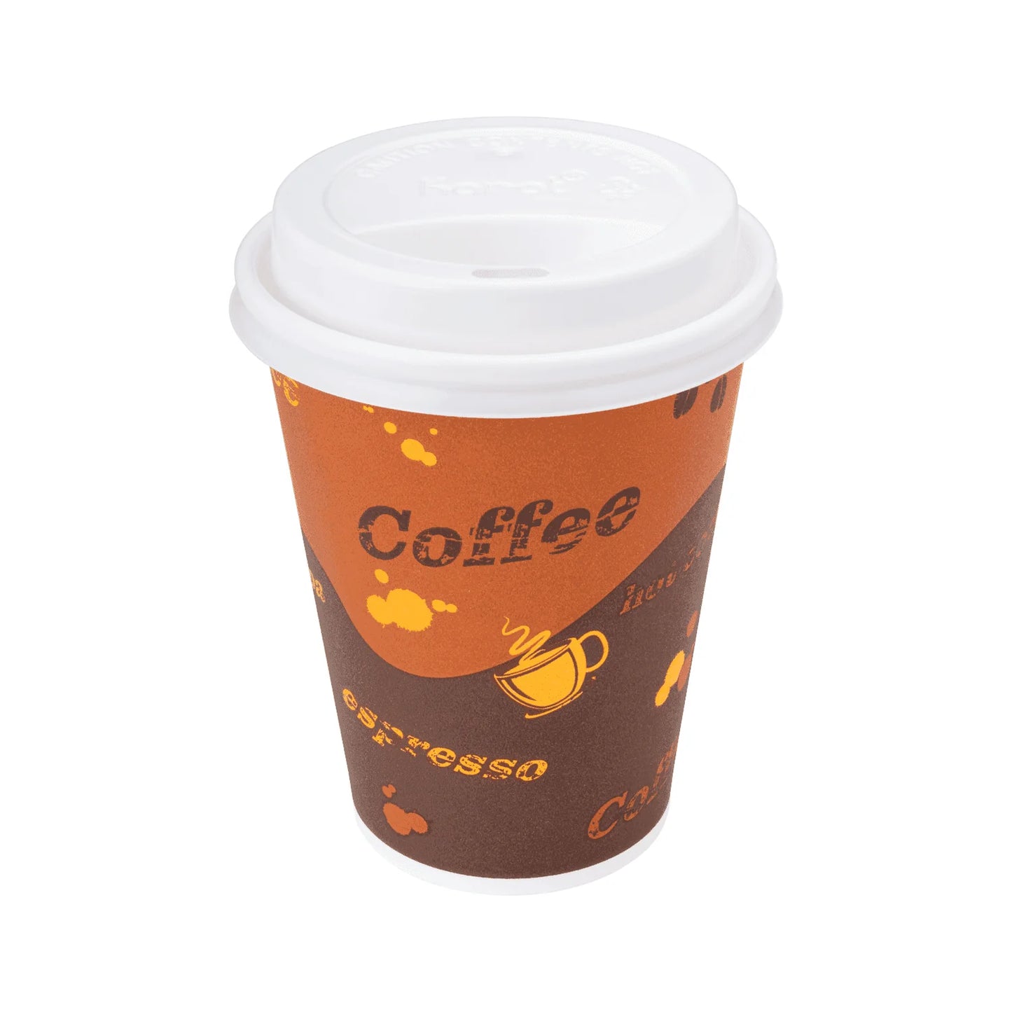 90mm 12oz Paper Hot Cups, Coffee Print
