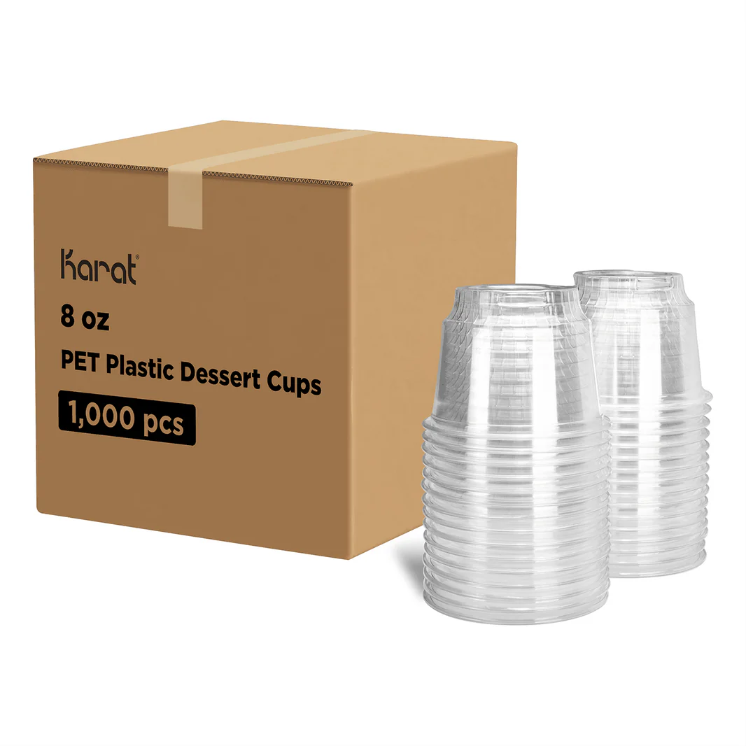 8oz PET Plastic Dessert Cups (92mm)