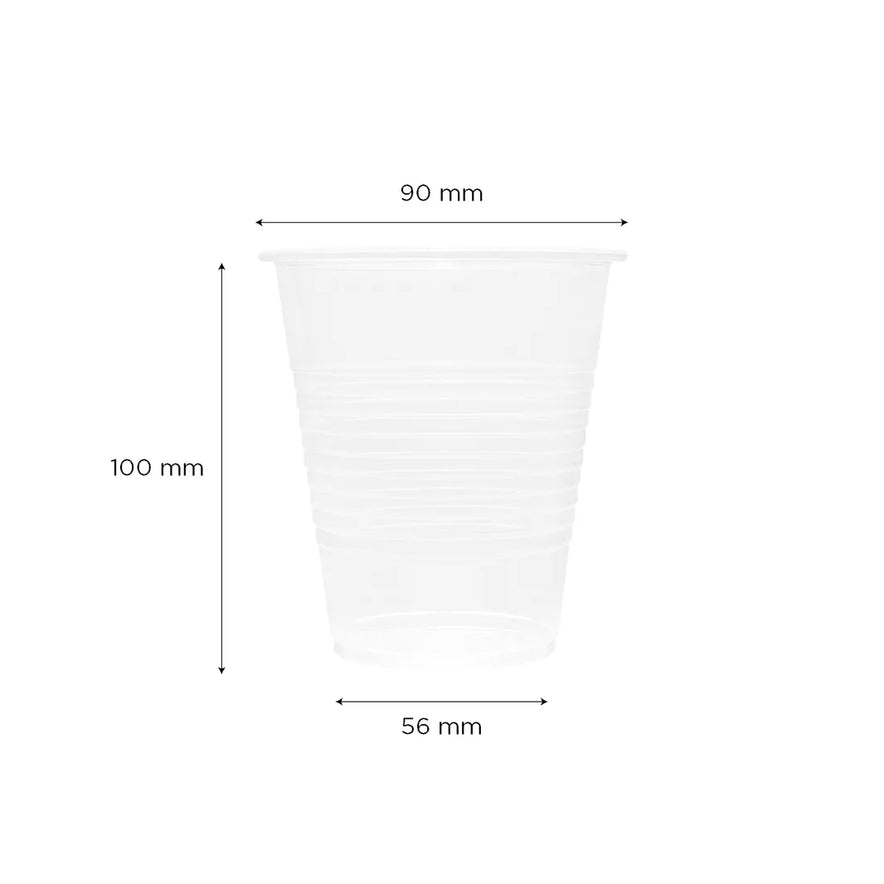 90mm 12oz PP Plastic Ribbed Cold Cup