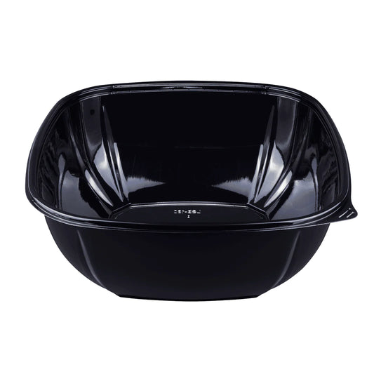 160 oz PET Square Bowl, Black