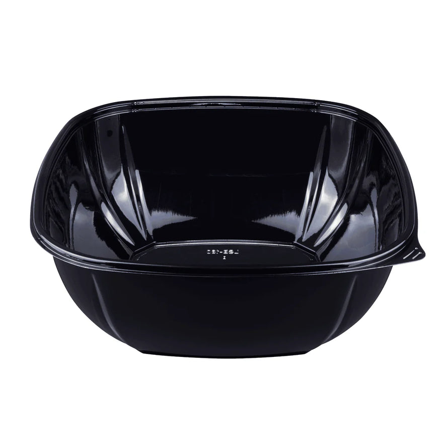 160 oz PET Square Bowl, Black