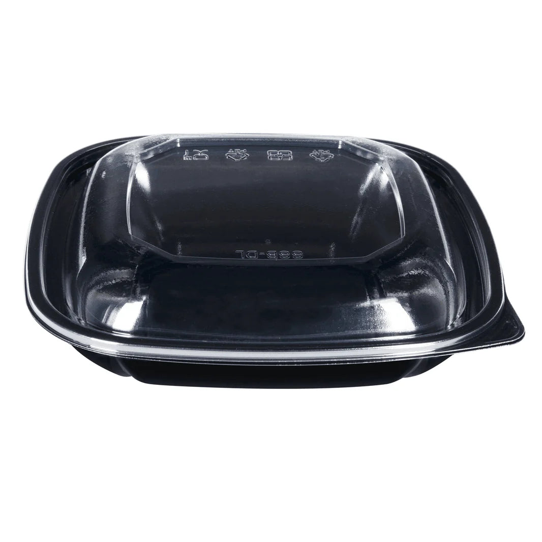 24oz PET Square Bowl, Black
