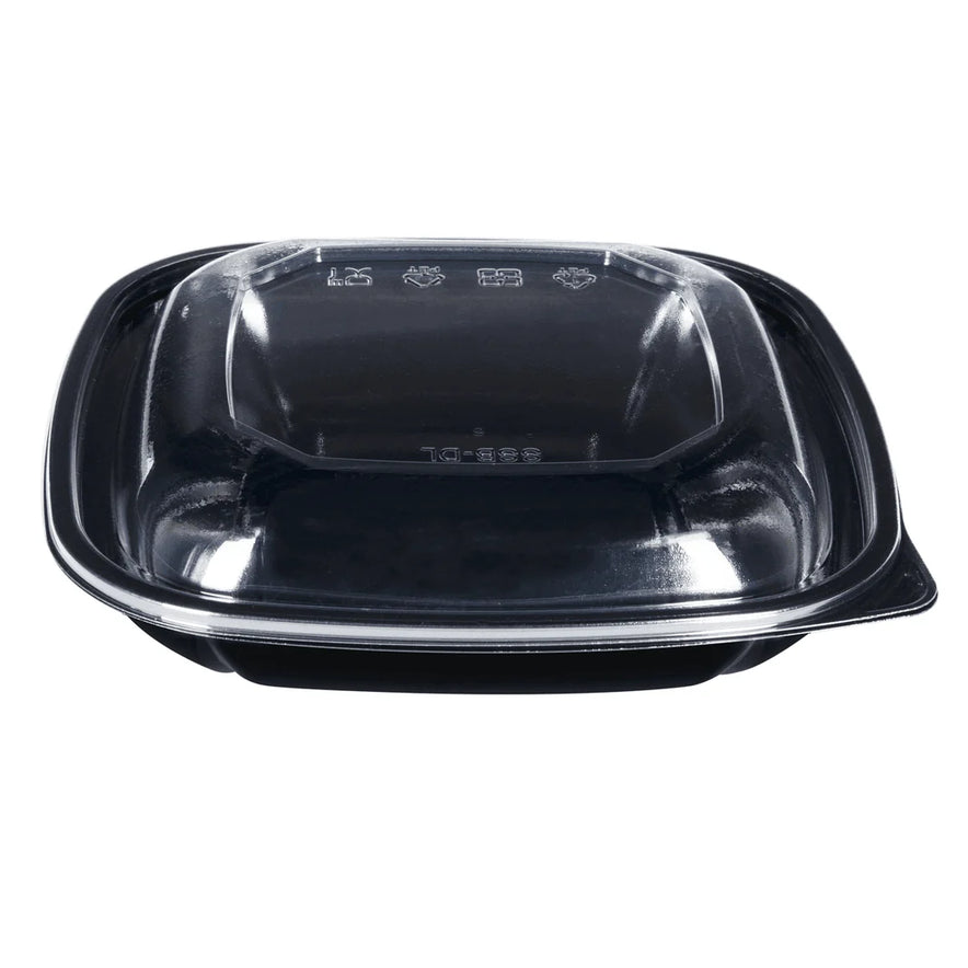 24oz PET Square Bowl, Black