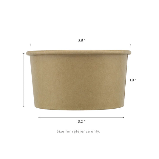 6oz Gourmet Paper Food Container, Kraft (96mm)