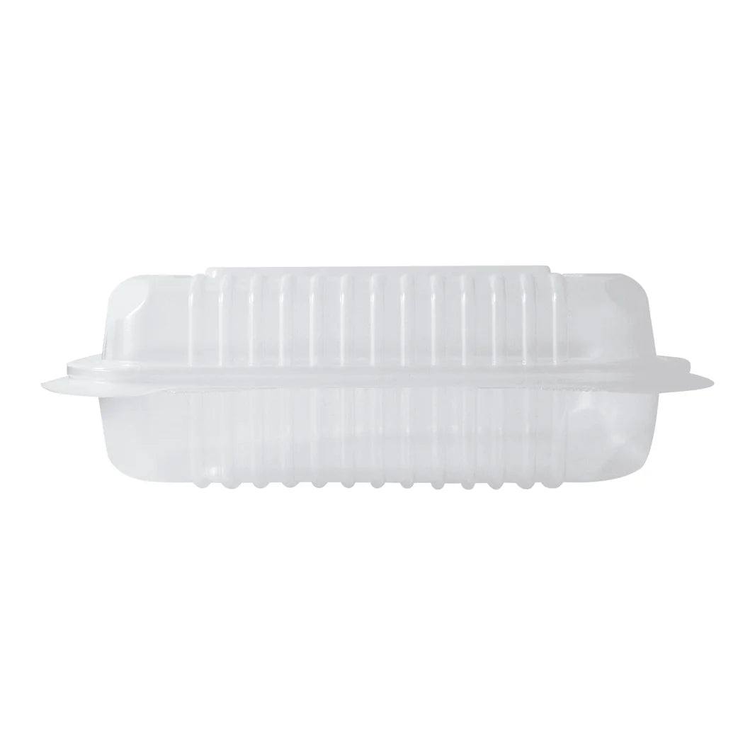 9" x 6" PP Plastic Hinged Container, Clear