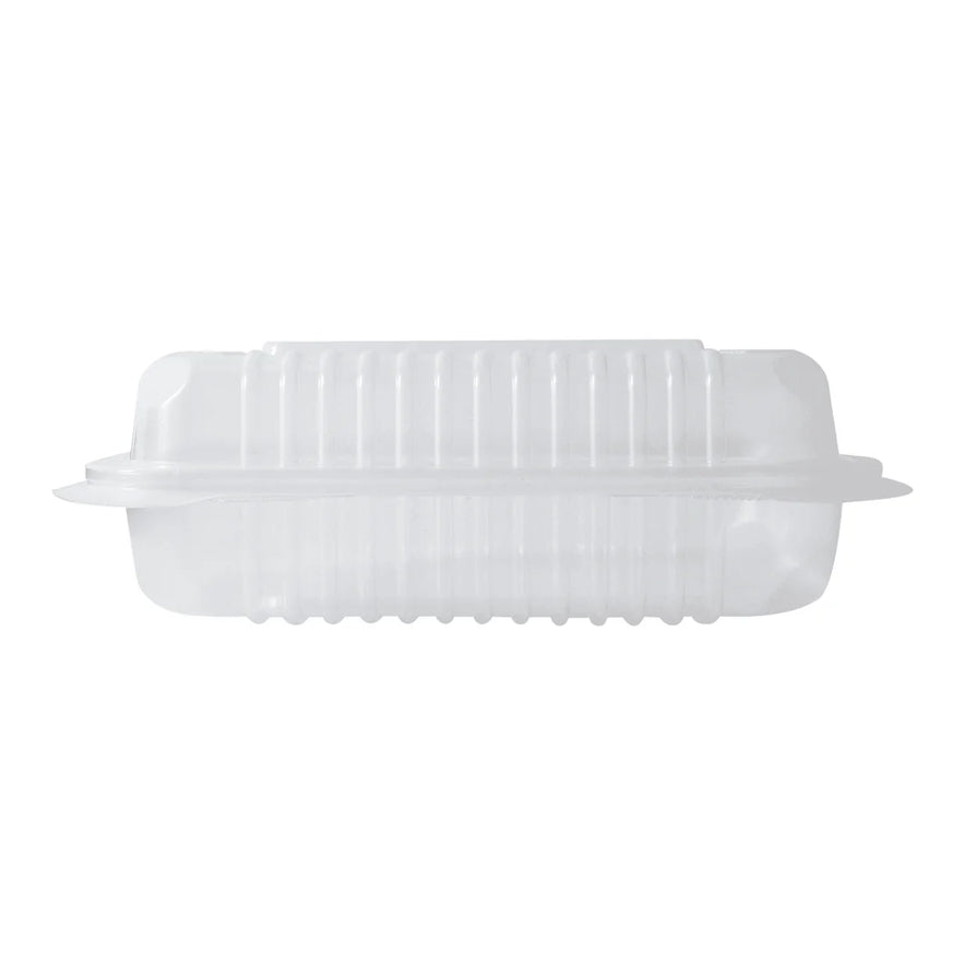 9" x 6" PP Plastic Hinged Container, Clear