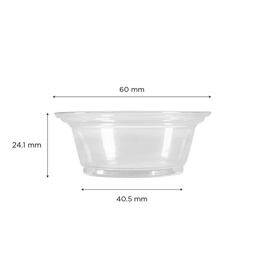 1 oz Squat PP Plastic Portion Cups, Clear