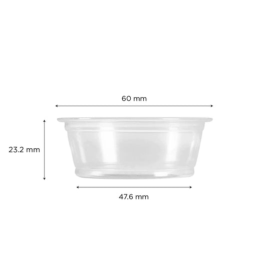 1.5 oz PP Plastic Portion Cups, Clear