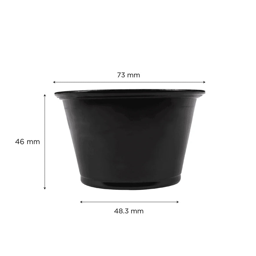 4 oz PP Plastic Portion Cups, Black