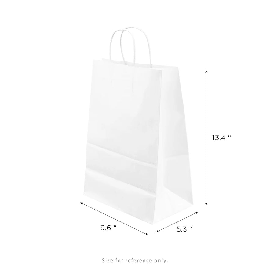 Laguna Paper Shopping Bag with Twisted Handles, White