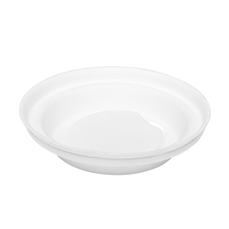 90mm Bagasse Sipper Dome Lid for 10-24oz Hot Cup, White