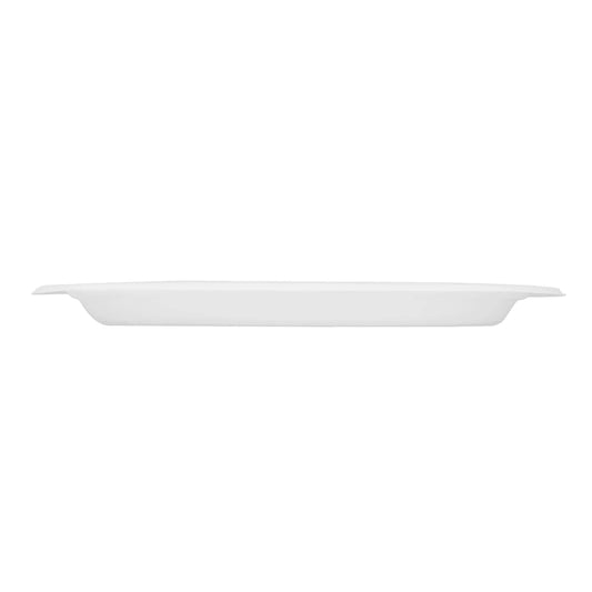 10"x 8" PFAS Free Compostable Bagasses Oval Plates, White