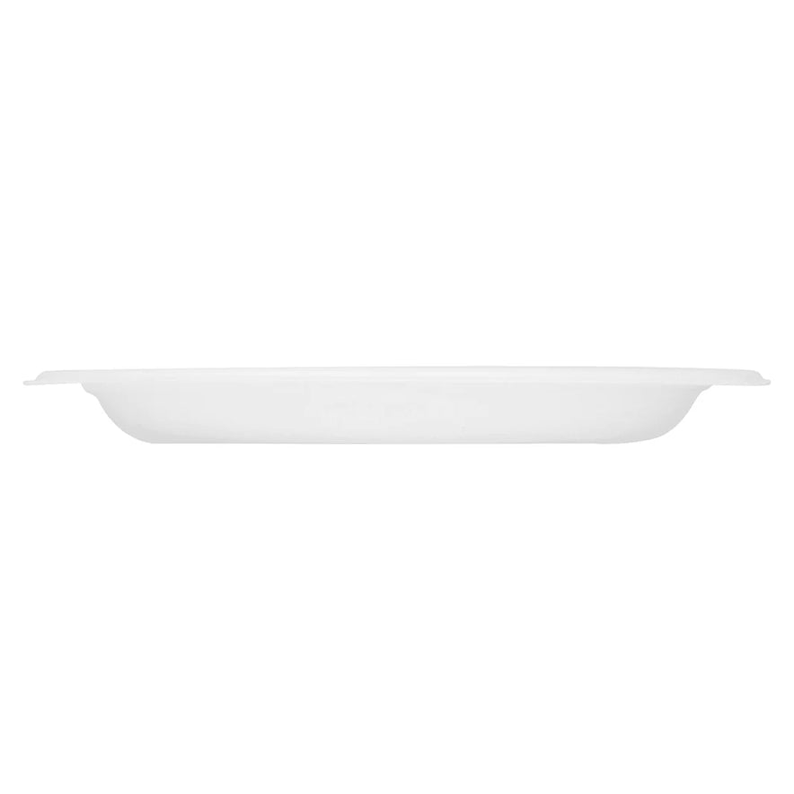 6" PFAS Free Compostable Bagasses Round Plates, White