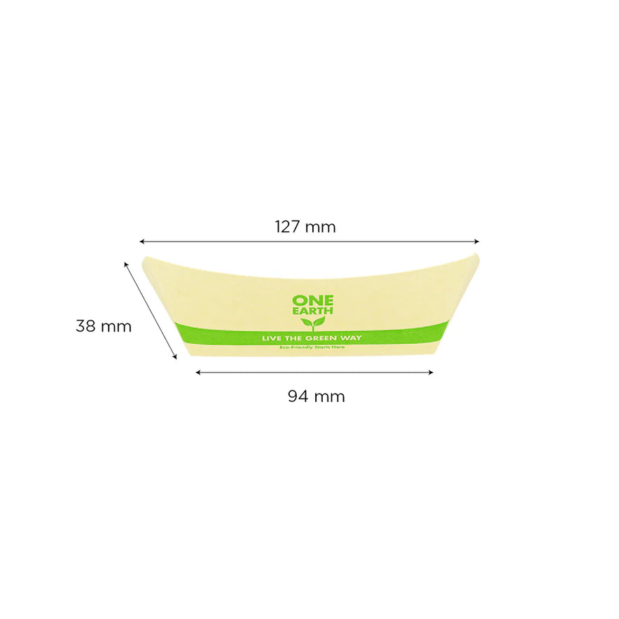 1.0 lb Bamboo Natural Food Tray, Generic Print