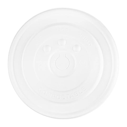 104.5mm Compostable Fiber Paper Flat Lid for 32oz Paper Cold Cup