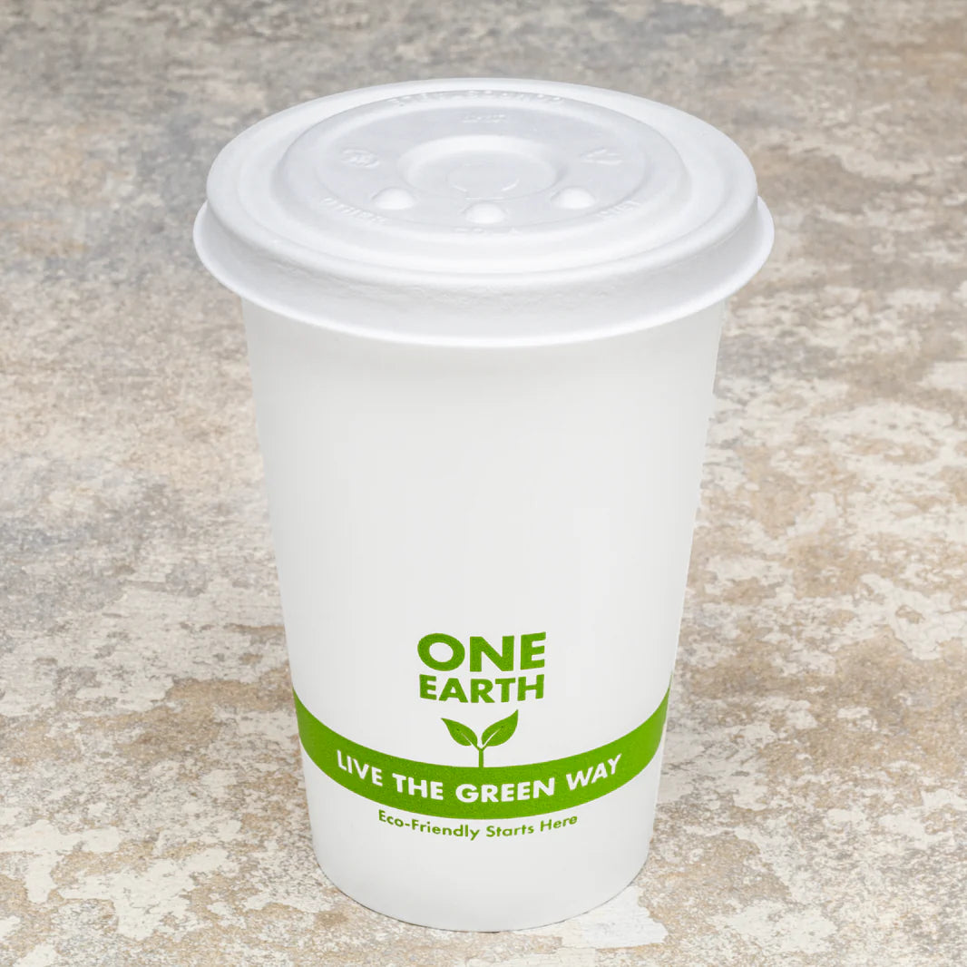 104.5mm Compostable Fiber Paper Flat Lid for 32oz Paper Cold Cup