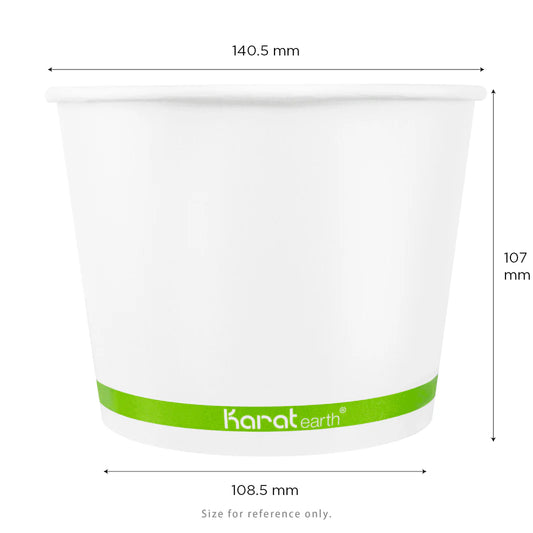 32oz Eco-Friendly Paper Food Containers (140.5mm), Generic Print