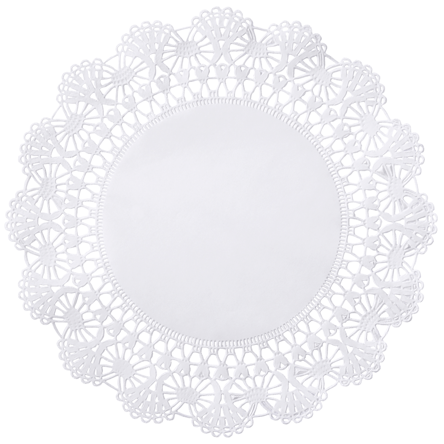 8" White Cambridge Lace Doilies