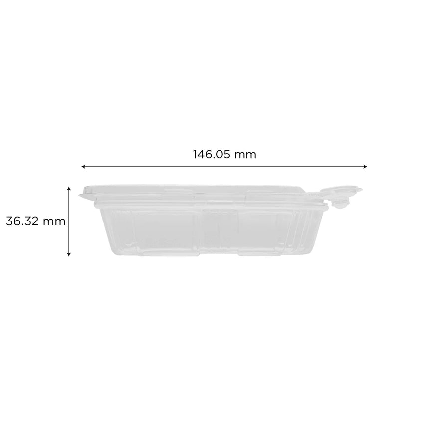 8oz PET Plastic Tamper Resistant Hinged Deli Container with Lid