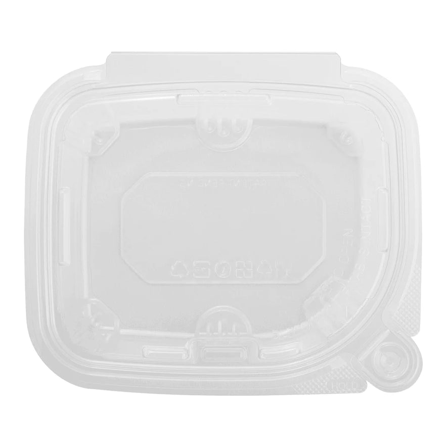 8oz PET Plastic Tamper Resistant Hinged Deli Container with Lid