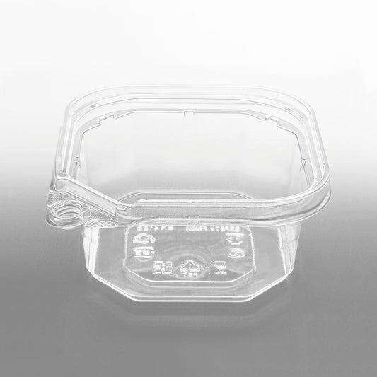 12oz PET Tamper Resistant Square Container, Clear