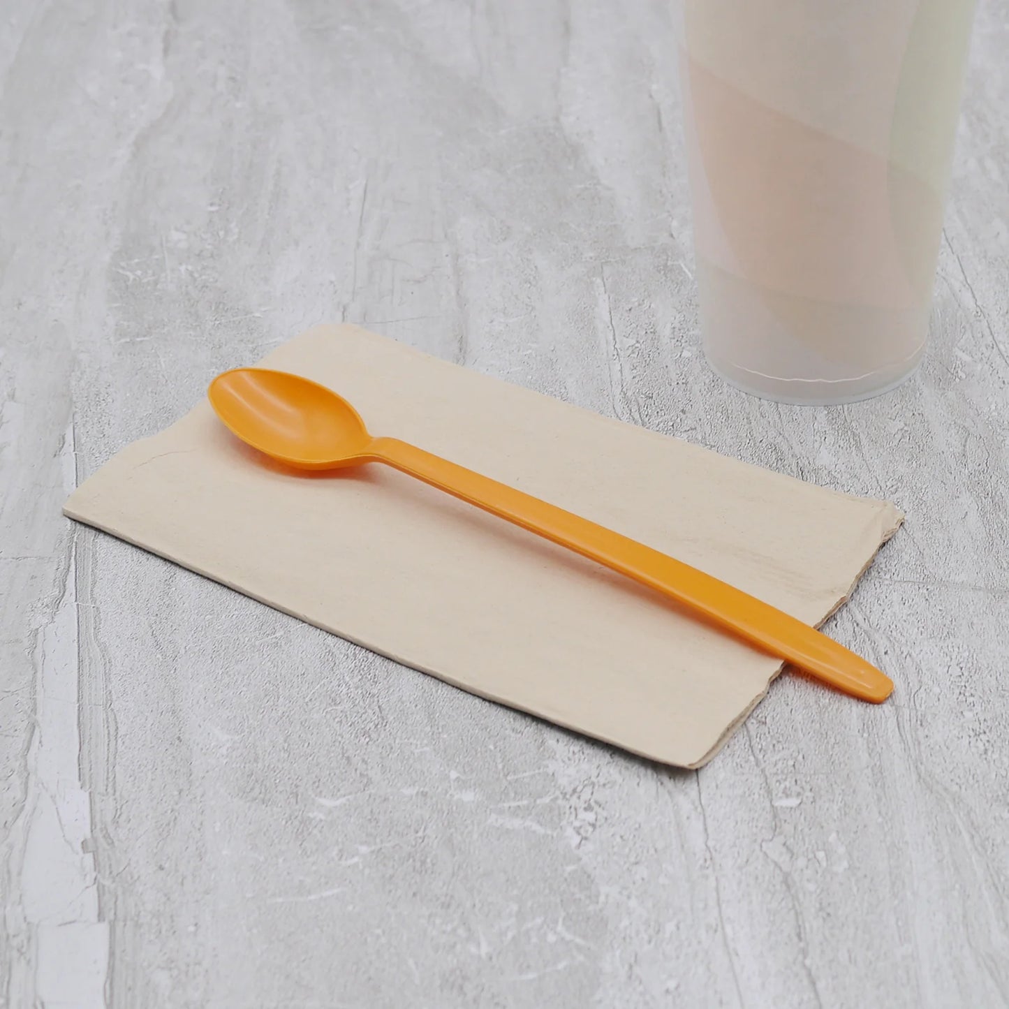PP Plastic Heavy Weight Soda Spoons, Orange