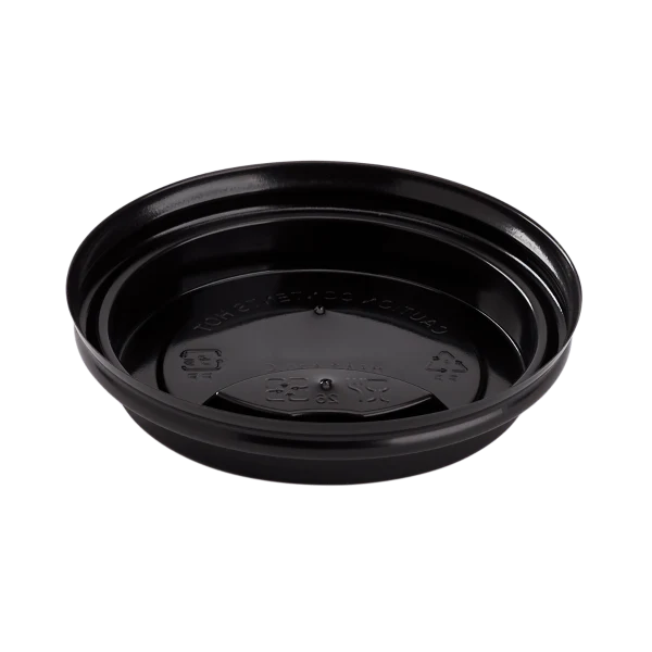 80mm PP Sipper Dome Lid for 8oz Paper Hot Cup, Black