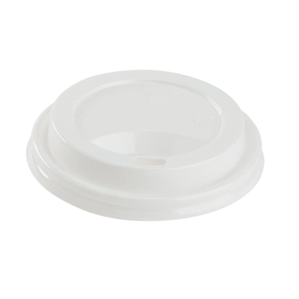 80mm PP Sipper Dome Lid for 8oz Paper hot Cup, White
