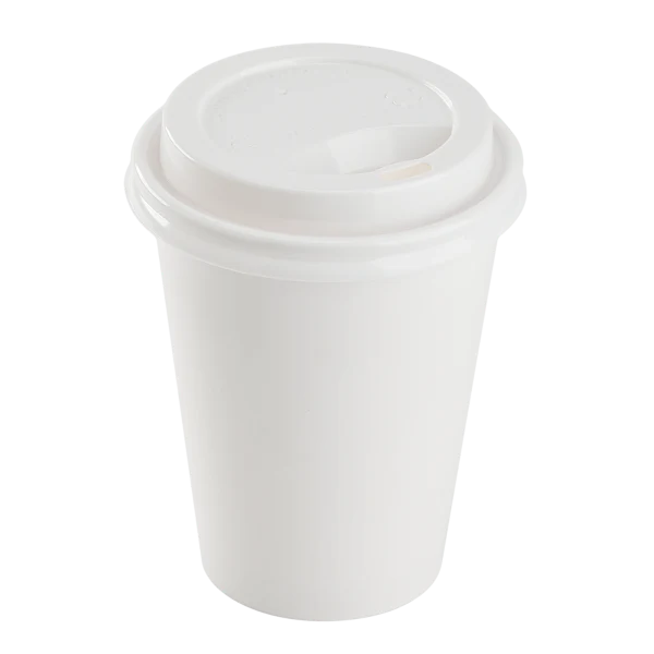 80mm PP Sipper Dome Lid for 8oz Paper hot Cup, White