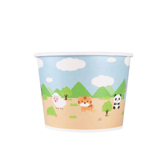 12oz Food Containers (100mm), Safari Print