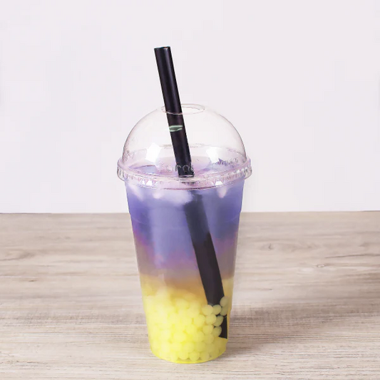 9" Boba Straws (10mm) Unwrapped, Black