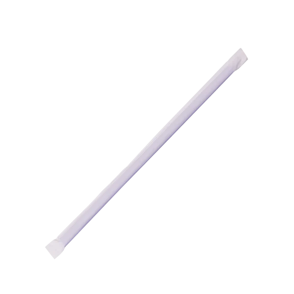 9" Giant Straws (8mm) Paper Wrapped, Blue