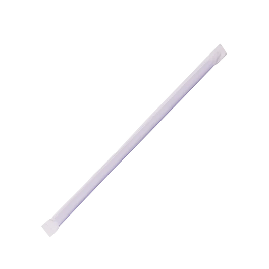 9" Giant Straws (8mm) Paper Wrapped, Blue