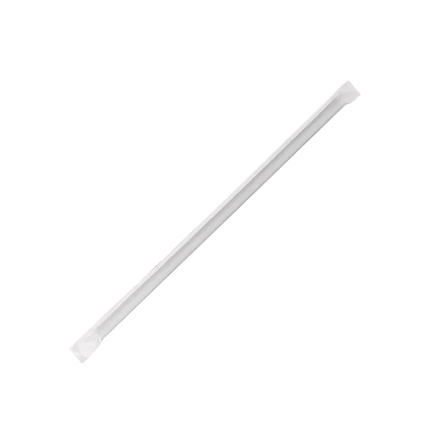 10.25" Giant Straws Paper Wrapped (8mm), Black