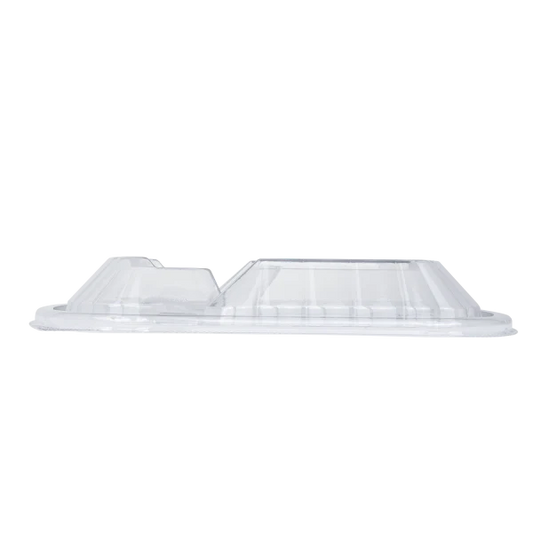 OPS Lid for 36oz PP Plastic Microwaveable Black Take Out Box, 2 Compartments