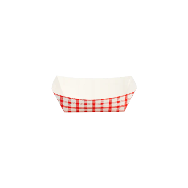 1.0 lb Food Tray, Shepherd's Check (Red)