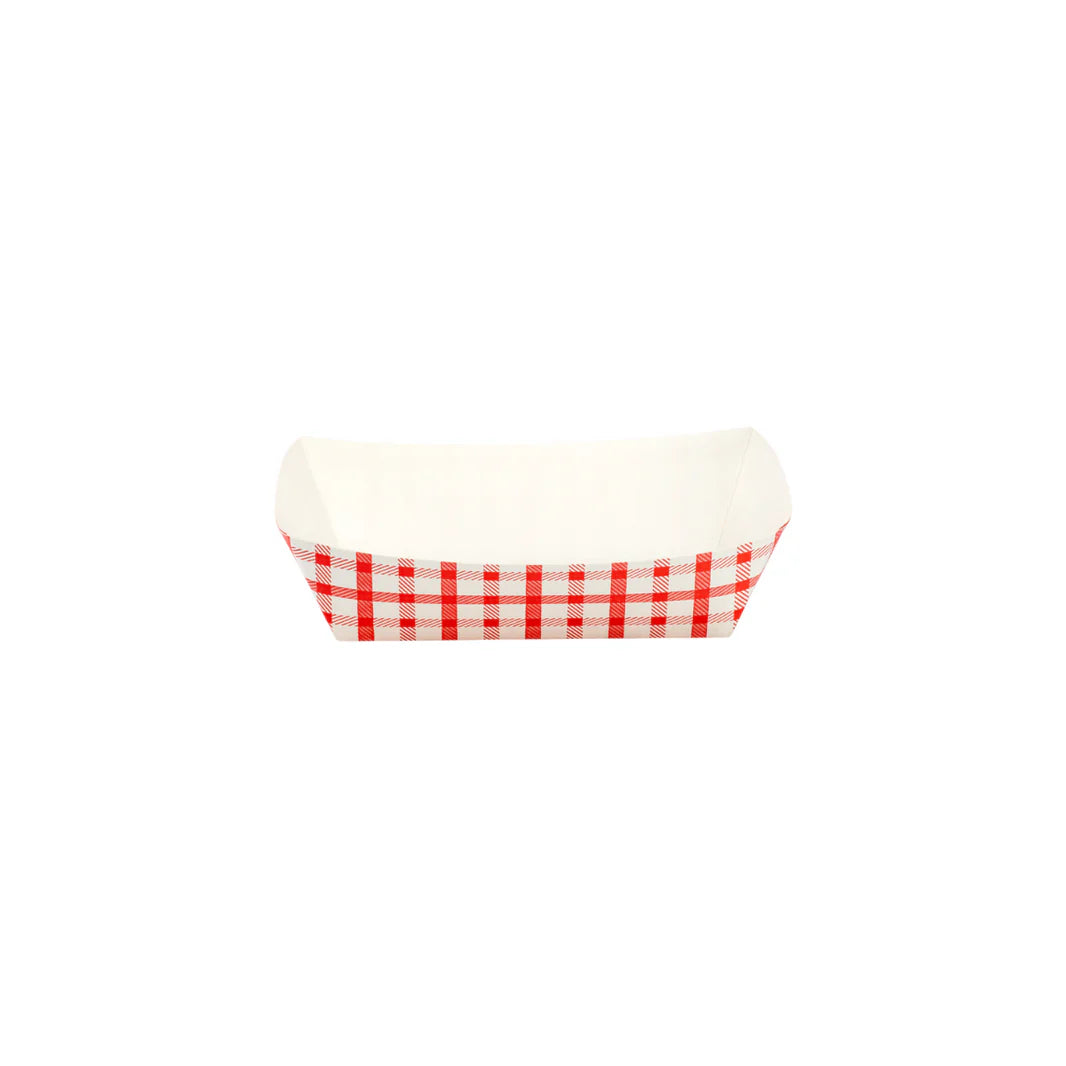 2.0 lb Food Tray, Shepherd's Check (Red)