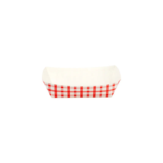 2.0 lb Food Tray, Shepherd's Check (Red)