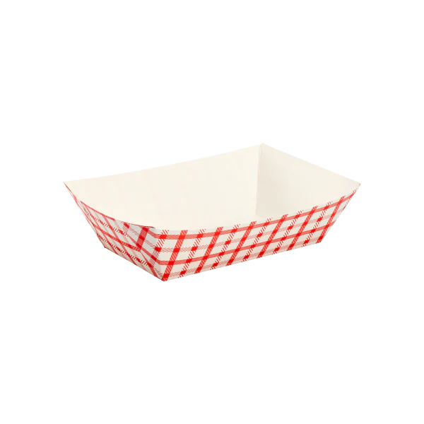 3.0 lb Food Tray, Shepherd's Check (Red)