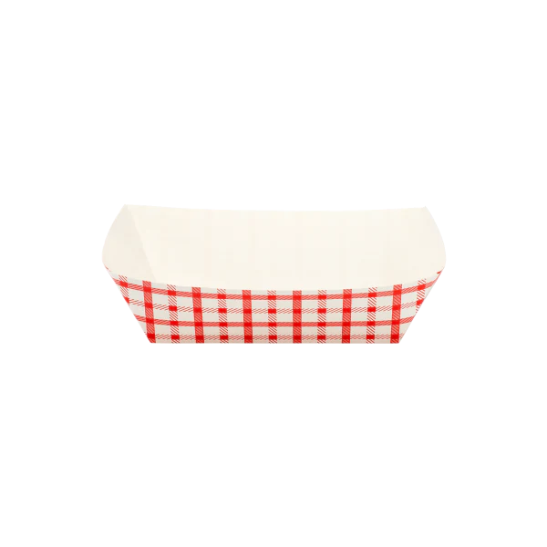 3.0 lb Food Tray, Shepherd's Check (Red)