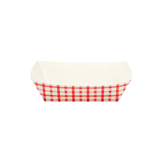 3.0 lb Food Tray, Shepherd's Check (Red)