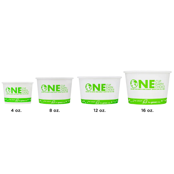 12oz Eco-Friendly Paper Food Containers (114.6mm), Generic Print