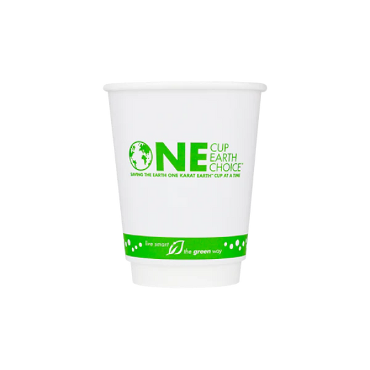 90mm 12oz Eco-Friendly Insulated Paper Hot Cup, Generic Print