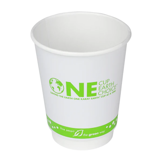 90mm 12oz Eco-Friendly Insulated Paper Hot Cup, Generic Print