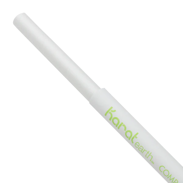 7.75" Giant Paper Straw (7mm) Paper Wrapped, White