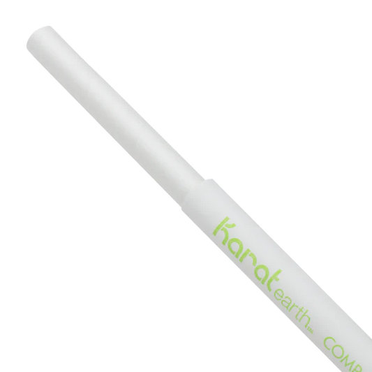 7.75" Giant Paper Straw (7mm) Paper Wrapped, White