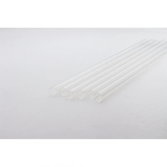 9" PLA Colossal Paper Wrapped Straw (10mm), Clear
